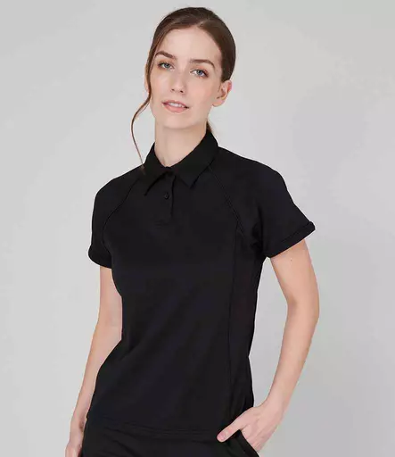 Finden and Hales Ladies Performance Piped Polo Shirt