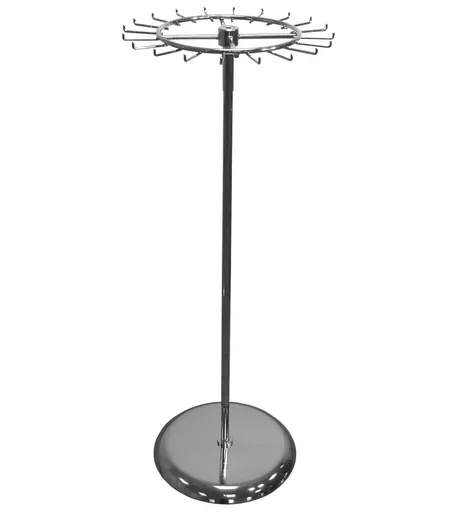 Revolving Chrome Tie/Belt Rail Stand