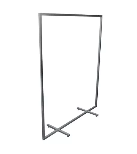 4ft Brushed Nickel Silver Floor Hanging Clothes Rail