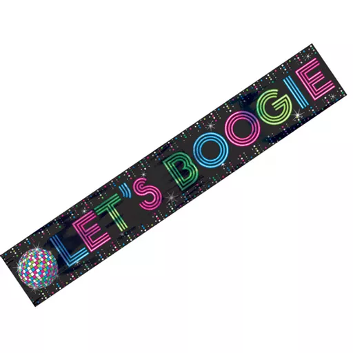 Lets Boogie Foil Banner