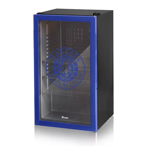 80L Blue Glass Fronted Fridge