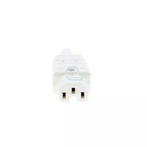 IEC C15 Rewirable - Straight (Hot Condition), White