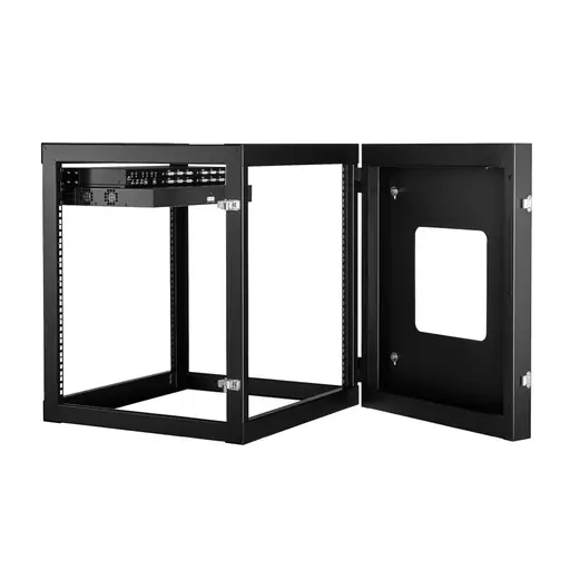 StarTech.com 12U Hinged Open Frame Wall-Mount Server Rack - 22 in. Deep