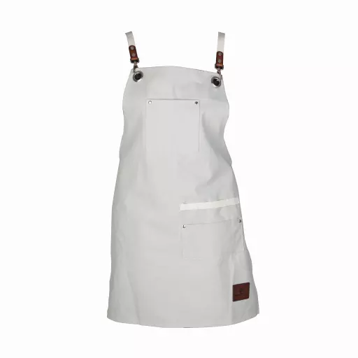 Barbary & Oak Cotton Apron with Leather Details