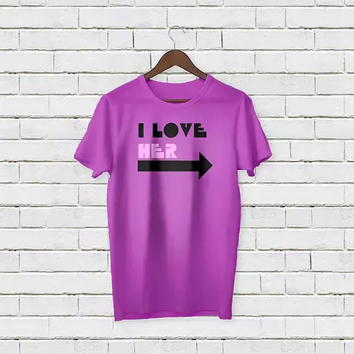Personalised 'I Love Her' T-Shirt