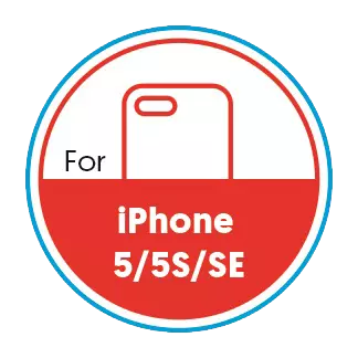 Smartphone Circular 20mm Label - iPhone 5/5S/SE - Red