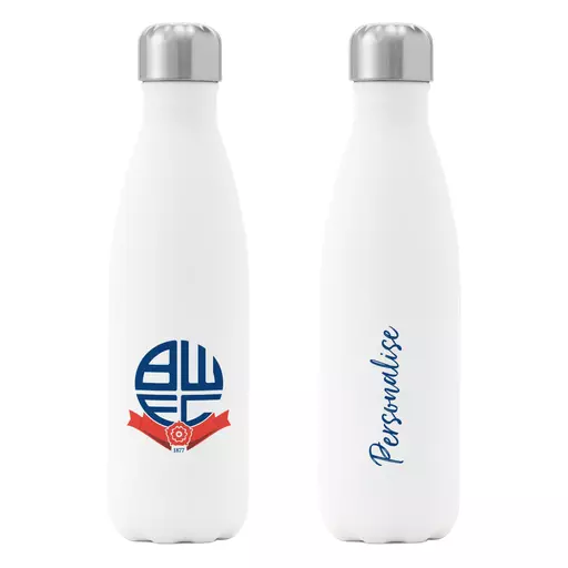 Bolton Wanderers FC Crest Insulated Water Bottle - White