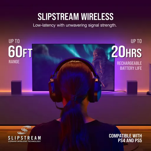 Corsair HS80 RGB Headset Wireless Head-band Gaming Black