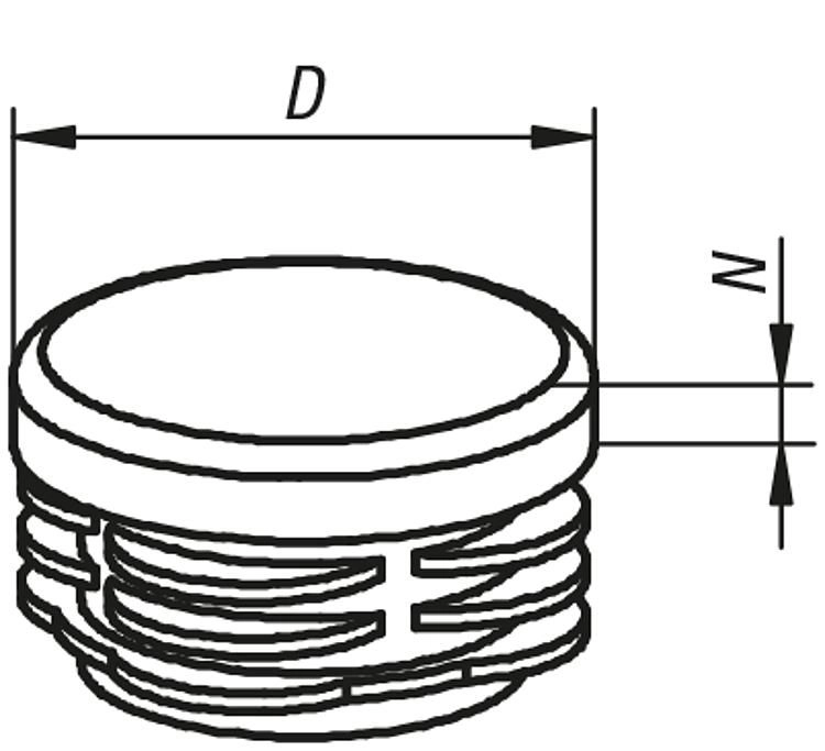 Round Plug. Plug For 40mm Round Tube.