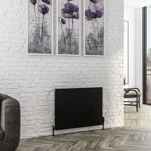 Vesima 600 x 803 Aluminium Radiator Matt Black
