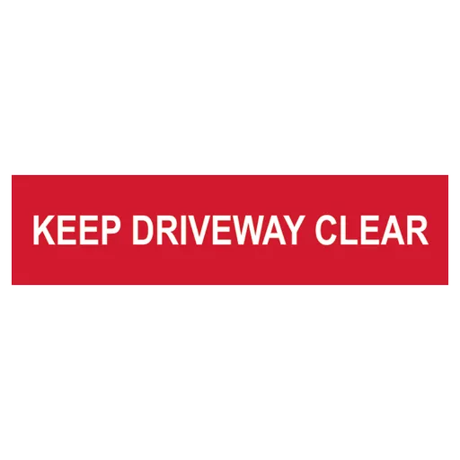 ASEC `Keep Driveway Clear` Sign 200mm x 50mm