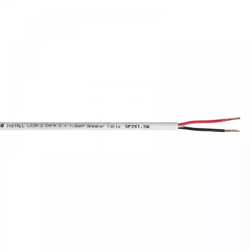 elumen8 INSTALL 2 x 1.5mm2 Speaker Cable, 100m Drum White