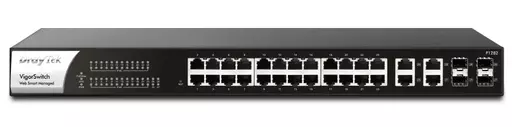 Draytek P1282 Managed Gigabit Ethernet (10/100/1000) Power over Ethernet (PoE) 1U Black