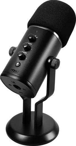 MSI IMMERSE GV60 STREAMING MIC 'USB Type-C Interface and 3.5mm Aux, For Professional applications with Intuituve control in 4 modes: Stereo, Omnidirectional, Cardioid and Bidirectional'