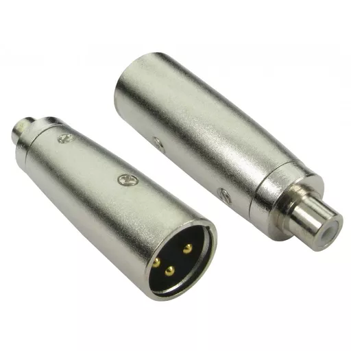 Cables Direct 3XLR-MFRCA cable gender changer RCA XLR Metallic