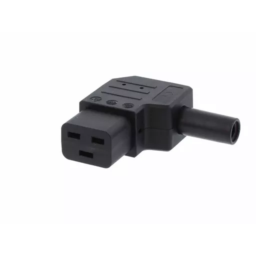 IEC C19 Rewirable - Right Angled (16A, 250V), Black