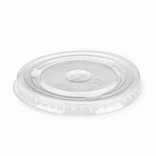 12/16/22OZ CLEAR RPET FLAT PAPER COLD CUP LID WITH STRAW SLOT - (1X1000)