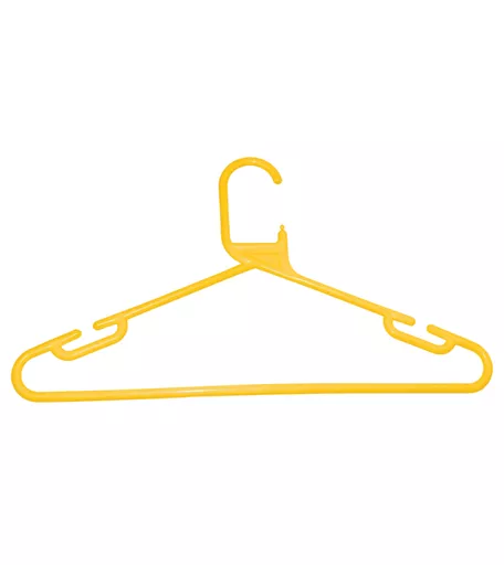 Yellow Plastic Hanger - 420mm - Box of 120