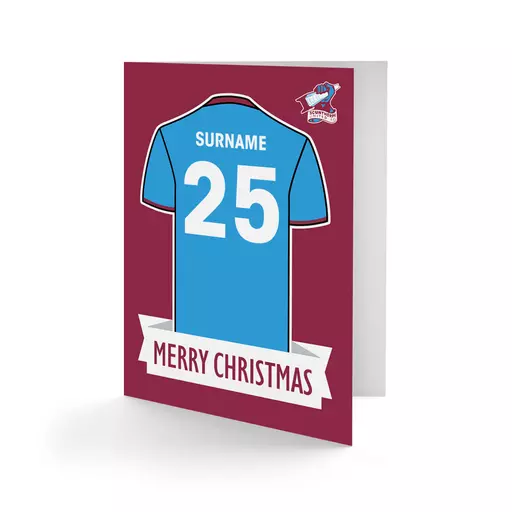 Scunthorpe United FC Shirt Christmas Card