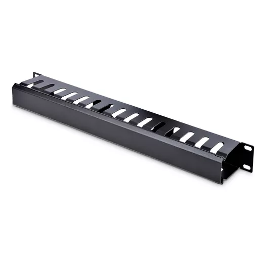 StarTech.com Horizontal 1U Server Rack Cable Management Finger Duct w/ Cover - 19