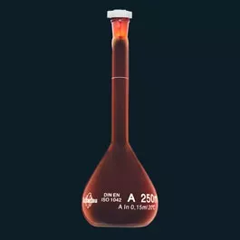 Volumetric Flask Amber Glass Class A 50ml PK2
