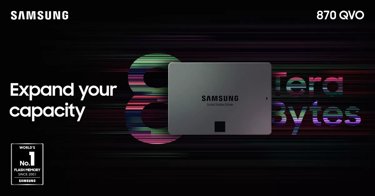 Samsung Unveils New 8TB 870 QVO SSD