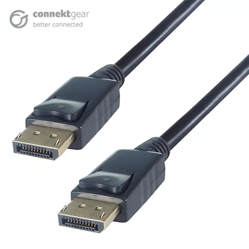 connektgear 5m V1.2 4K DisplayPort Connector Cable - Male to Male Gold Lockable Connectors