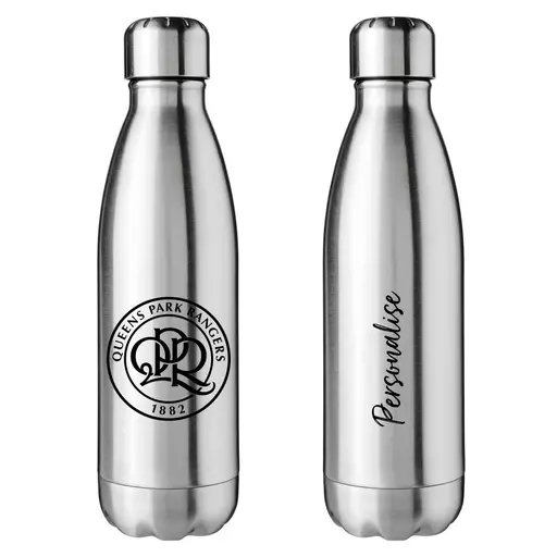 Queens Park Rangers FC Crest Silver Insulated Water Bottle.jpg