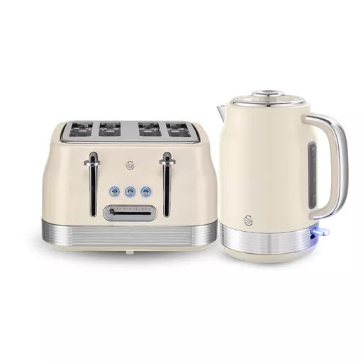 Swan Retro Collection 1.7L Jug Kettle & 4 Slice Toaster Bundle