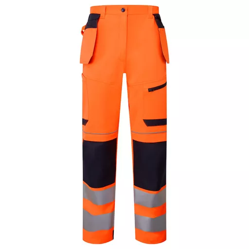 System Hi-Vis Eco Stretch Removable Holster Orange Trousers