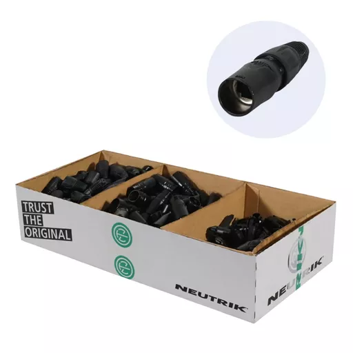 Neutrik NE8MX-B-1-D Ethercon Cable Housing Black (100 disassembled)