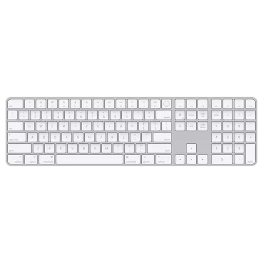 Apple Magic keyboard USB + Bluetooth US English Aluminium, White