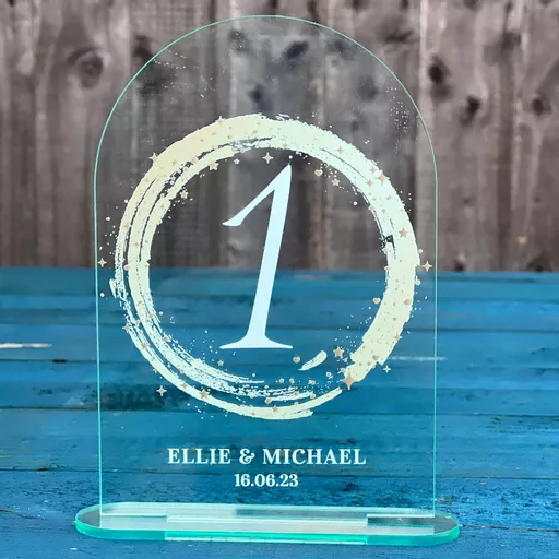 Table Numbers - Gold Sparkle