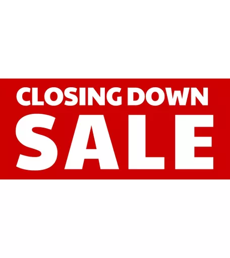 'Closing Down Sale' Poster - 750mm x 330mm