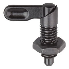 K0348 Indexing Plungers Form D With Nut Powder Coated