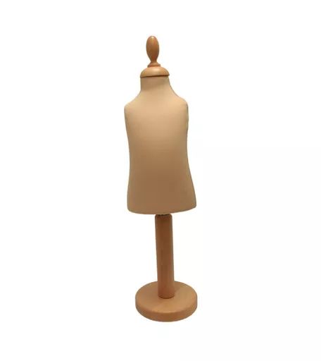 1 Year Child Tailors Dummy with Pine Disc Base - Natural