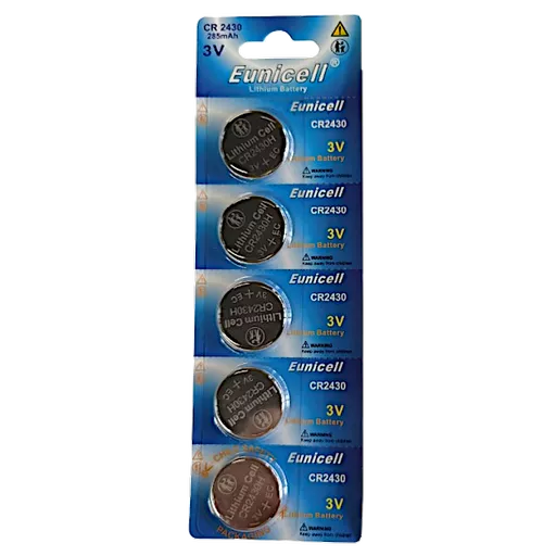 EUNICELL 3V CR2430 Button Cell Battery (5 PER CARD)