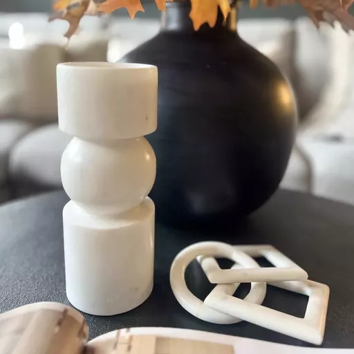 Candlestick, Ellinor, White - Small