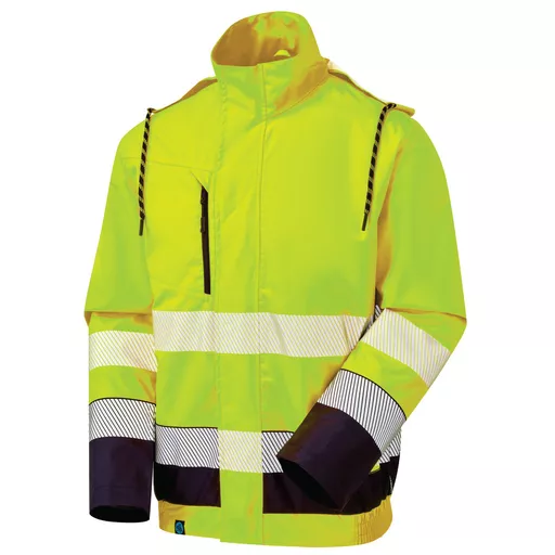 Essentials Hi-Vis Eco Yellow/Navy Insulated Bomber Jacket