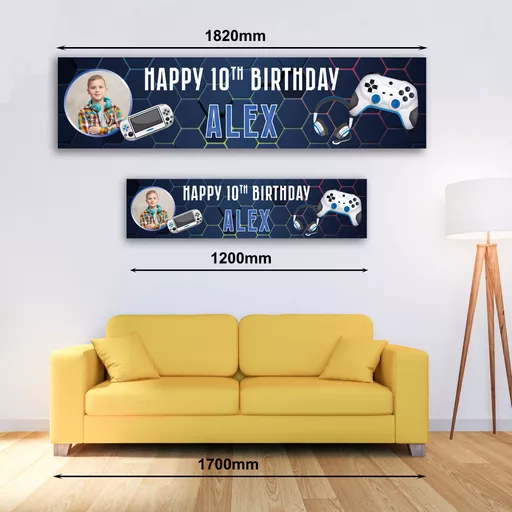 Personalised Banner - Gamer Banner with Photo