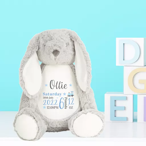 Bunny Rabbit Baby Boy Plush Soft Toy