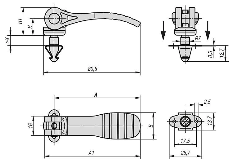 K0751 - Cam Levers With Quick Lock
