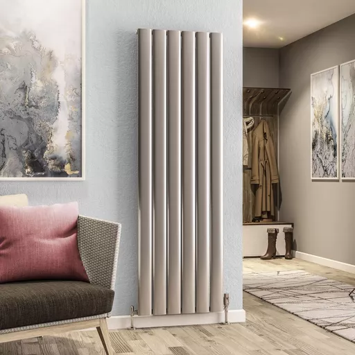 Malmesbury 1800 x 565 Aluminium Radiator Silver Effect