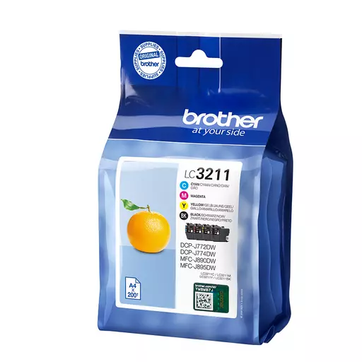 Brother LC-3211VALDR Ink cartridge multi pack Bk,C,M,Y, 4x200 pages ISO/IEC 19752 Pack=4 for Brother DCP-J 772