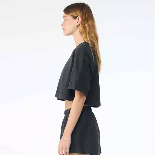 Bella Ladies Heavyweight Washed Cropped T-Shirt