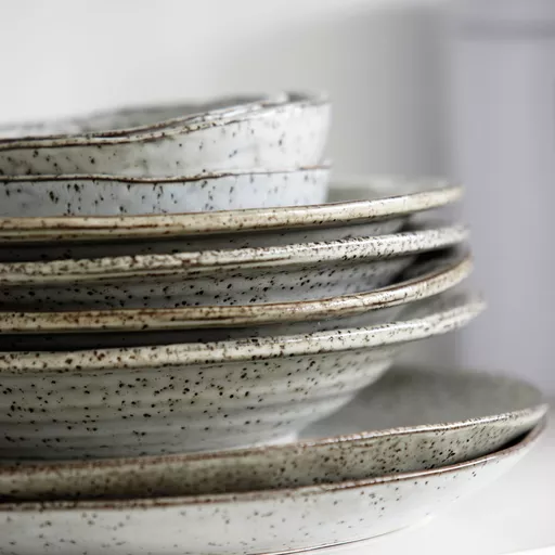 Cake plate, Rustic, Grey/Blue