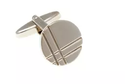 Circular Crossed Lines Cufflinks