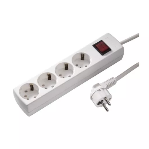 Switched 4-Gang European Extension Lead