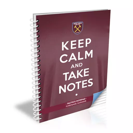 West Ham United FC Keep Calm Notebook