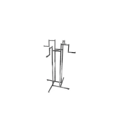 4 Way Stepped Chrome Display Rail Stand